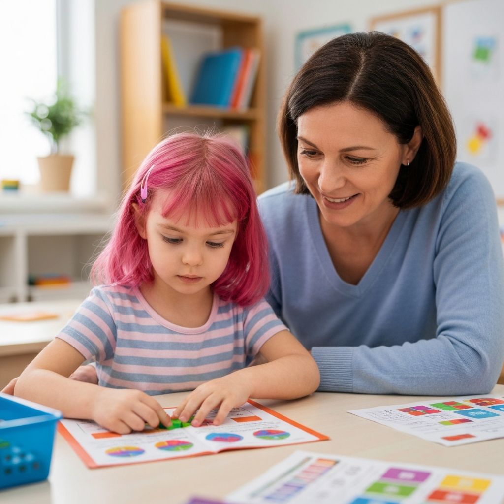 Child learning and growing with support